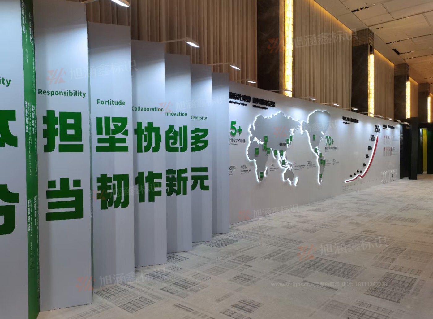 江西芒果景观标识源头工厂（赣州芒果金属有限公司）文化墙设计制作