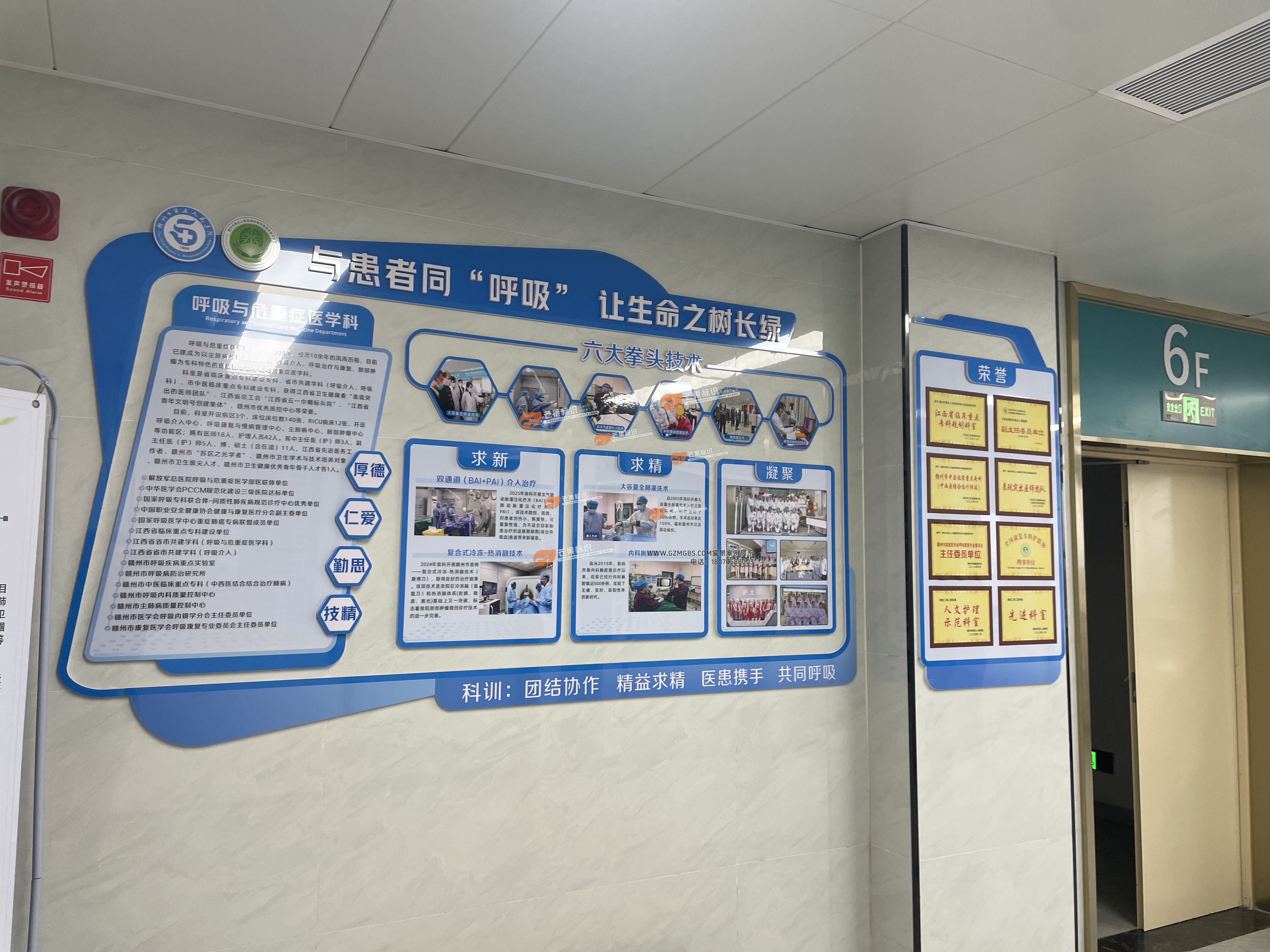 江西芒果景观标识源头工厂（赣州芒果金属有限公司）江西三甲专科医院科室文化墙